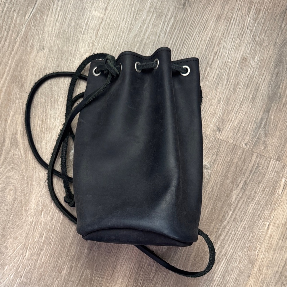 Italian leather bucket backpack/crossbody purse unique and one of a kind!
